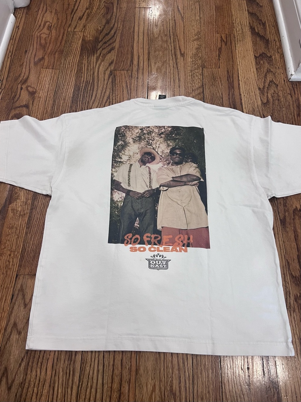 H&M Outkast So Fresh So Clean Oversized T-Shirt Hip Hop Music Logo White Medium